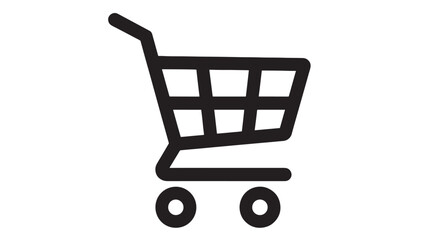 Shopping cart icon simple flat vector illustration perfect for e-commerce websites and mobile app design
