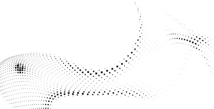 Halftone flowing contour wave design with dotted gradients forming a gentle abstract pattern suitable for modern minimal layouts creative backgrounds and smooth decorative graphic compositions