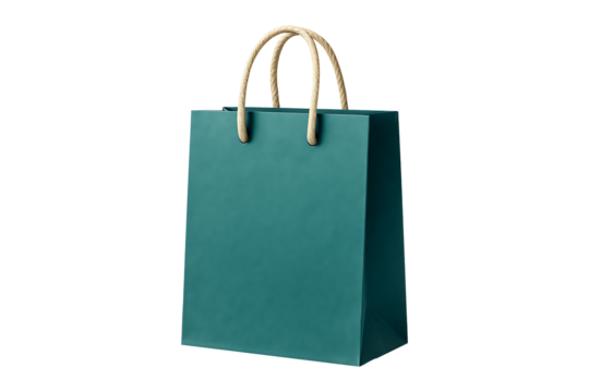 Gift Bag With Rope Handles Isolated on a Transparent Background
