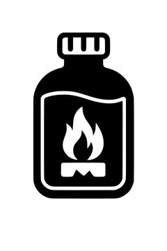 Flammable Chemical Bottle_Black