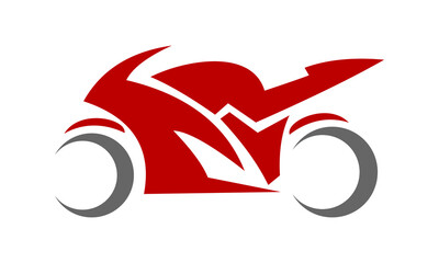 red motorcycle logo vector