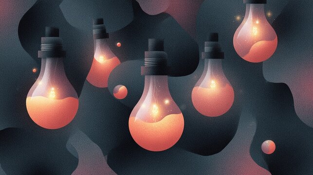 Conceptual illustration of glowing lightbulbs with dollar signs, symbolizing financial ideas and innovation - Powered by Adobe