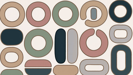 Colorful abstract shapes create a stunning visual arrangement