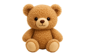 Obraz premium Fluffy Plush Teddy Bear with Soft Fur Texture Isolated on a Transparent Background