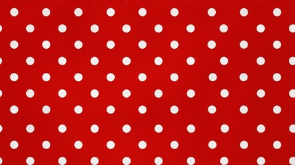 Seamless Red Polka Dot Pattern on White Background for Fashion, Marketing, and Graphic Design Projects - Cheerful and Contemporary Aesthetic for Various Creative Uses