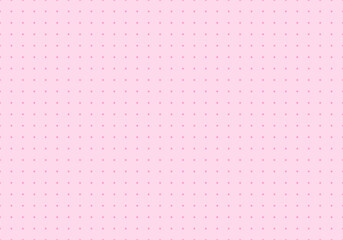 Grid paper. Dotted grid on pink background. Abstract dotted illustration with dots. Simple geometric pattern. Seamless dot grid technology background template. Pink point texture