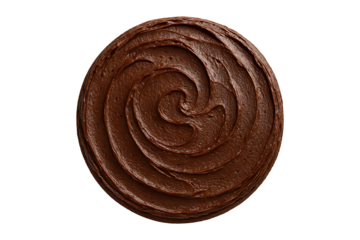 Decadent Homemade Chocolate Dessert Round Shape Isolated on a Transparent Background