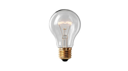 A single light bulb isolated on white background