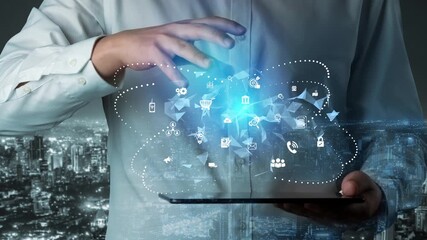 Digital business ecosystem integrating multiple business, ecosystem, and technology elements in a seamless digital network Marrow - Powered by Adobe