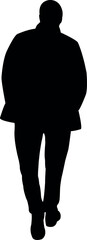 a man walking body silhouette vector