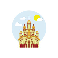 hindus temple prayer house landscape illustration