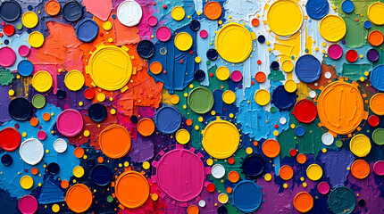 seamless background with colorful circles