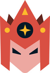 Crimson Crown Fierce Warrior Mask