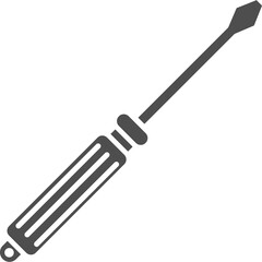 Single Gray Screwdriver Tool With Transparent Background For Repairs And DIY Projects