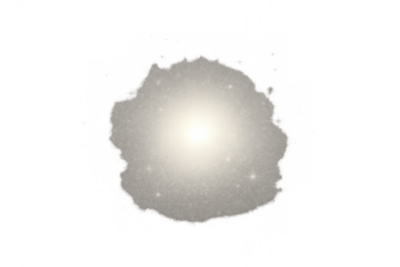 White glitter sparkles glowing light effect with shimmering particles and bright lens flare on transparent background