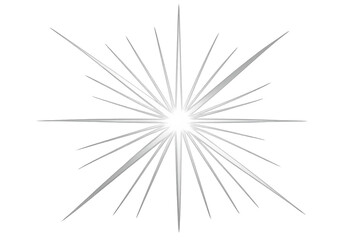 Fototapeta premium Bright lens flare effect creating a starburst shape with sparkling light beams on a transparent background