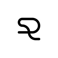initial letter R monogram logo unique simple modern