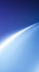 Abstract bright light streak diagonally across a deep blue and light blue gradient background