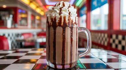 chocolate drink with foam