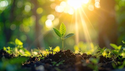 Obraz premium Seedling in Sunlight.