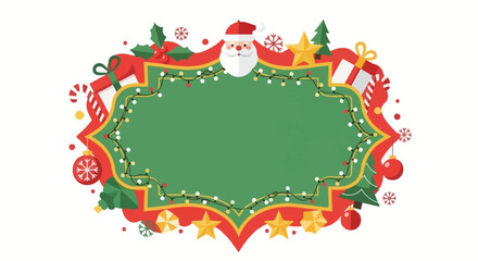 Festive Christmas Frame Celebrate the Holiday Season with a Decorated Border for Your Text and Images
