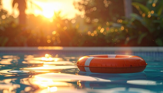 Pool Sunset Safety.