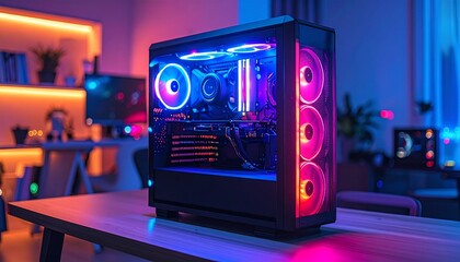 Obraz premium Gaming PC with RGB.