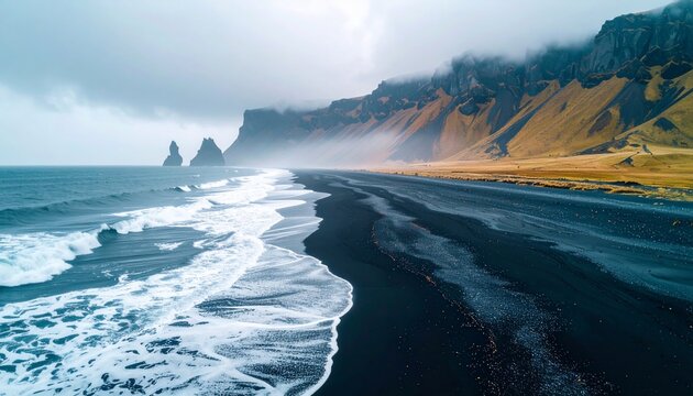Black Sand Beach Iceland.