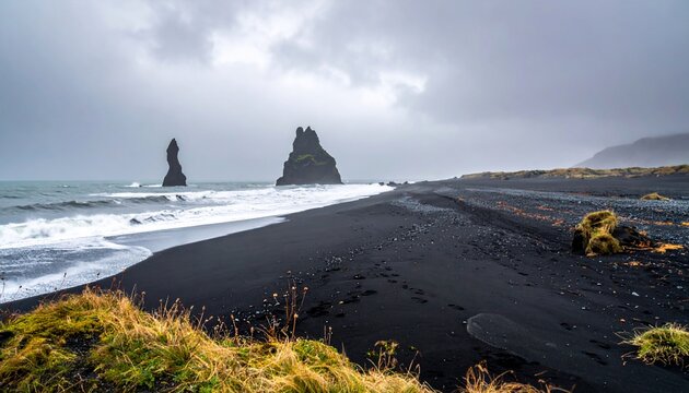 Iceland Black Sand Beach.