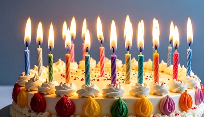 Birthday Cake With Candles.