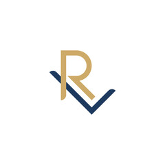 intial letter LR monogram logo simple