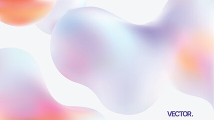 Abstract Colorful Fluid Gradient Background Soft Pastel Organic Blobs, Modern Design