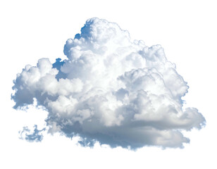 Fluffy white cumulus formation, floating high