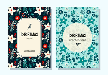 Explore stunning and beautiful Christmas floral backgrounds perfect for holiday designs and layouts