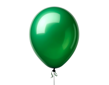 Gleaming emerald party orb on black background
