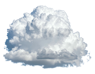 Large, fluffy, cumulus cloud with dark gray base