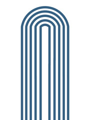 Simple Geometric Arch Line Art