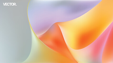 Soft Pastel Fluid Gradient Abstract Background Modern Minimal Organic Shapes for Design