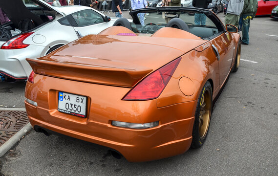 Striking Nissan 350Z convertible, popular sports car with sleek lines and sporty design showcasing its performance and style