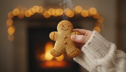 Baking gingerbread cookies cozy home food photography warm atmosphere