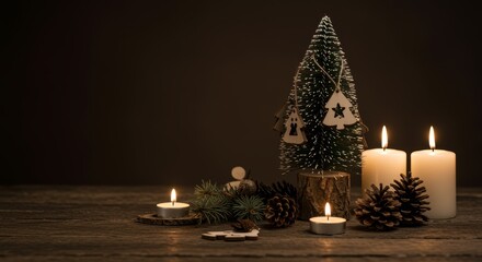 Christmas tree decoration cozy room holiday scene warm atmosphere