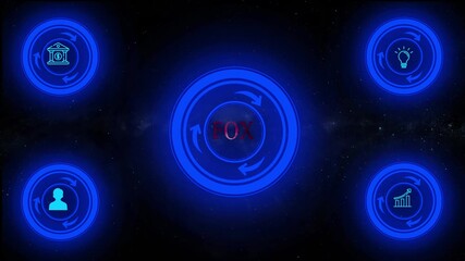 Business, Technology, Internet and network concept. Human Resources management concept. Abstract technology symbols on a blue background. process management concept on virtual screen. process manageme - Powered by Adobe