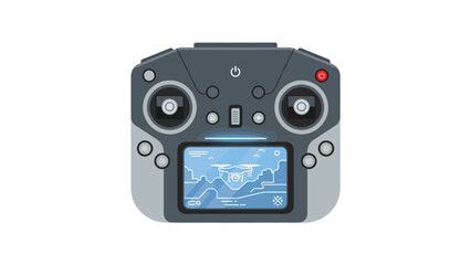 Obraz premium A pixelated drone remote control with a screen displaying a drone view
