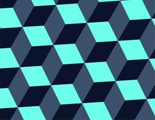 Seamless Geometric Cube Pattern Texture Background for Modern Abstract Vector Design