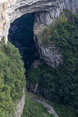 Fototapeta premium Heavenly Dragon Bridge at Wulong Karst Geological Park, Chongqing.