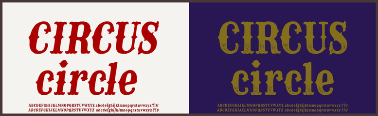 Vintage serif vector font.  Hand drawn serif regular and italic with rough style and rough textured style. 