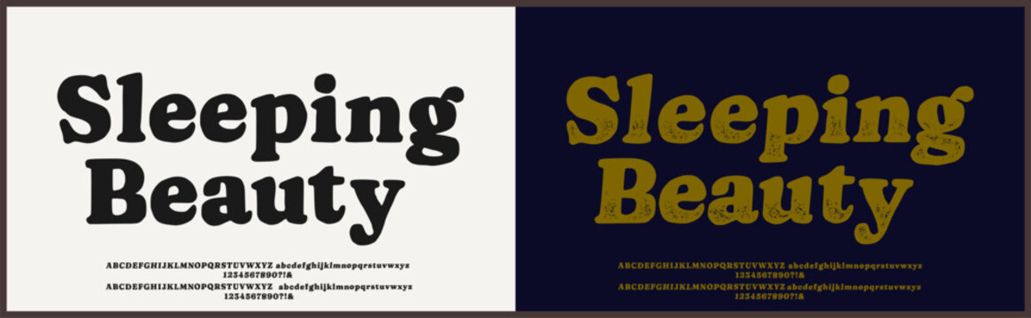 Hand drawn serif vector font. Alphabet regular and italic with rough and textured style. 