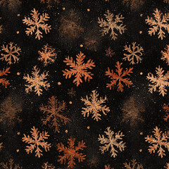 A black and brown snowflake pattern