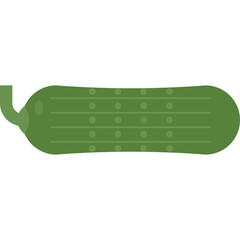 Green pickle isolated on white background healthy food and vegetable concept graphic design element