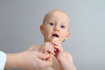 Baby at Routine Checkup With Pediatric Specialist
